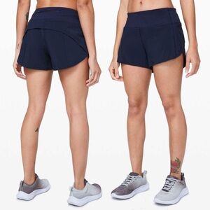 Navy Lululemon Speed Up Shorts